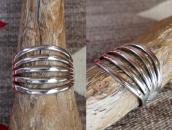 Vtg Navajo IngotSilver Split Band Wide Cuff Bracelet c.1940～