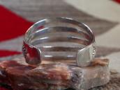 Vtg Navajo IngotSilver Split Band Wide Cuff Bracelet c.1940～