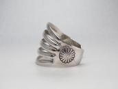 Vtg Navajo IngotSilver Split Band Wide Cuff Bracelet c.1940～