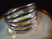Vtg Navajo IngotSilver Split Band Wide Cuff Bracelet c.1940～