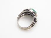 Atq Navajo Ingot Silver Split Shank Ring w/Turquoise c.1920～