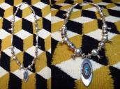 Joe H. Quintana Cochiti SilverBead Necklace w/Hi-Grade #8 TQ