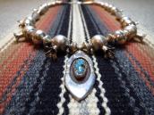 Joe H. Quintana Cochiti SilverBead Necklace w/Hi-Grade #8 TQ