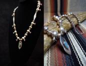 Joe H. Quintana Cochiti SilverBead Necklace w/Hi-Grade #8 TQ
