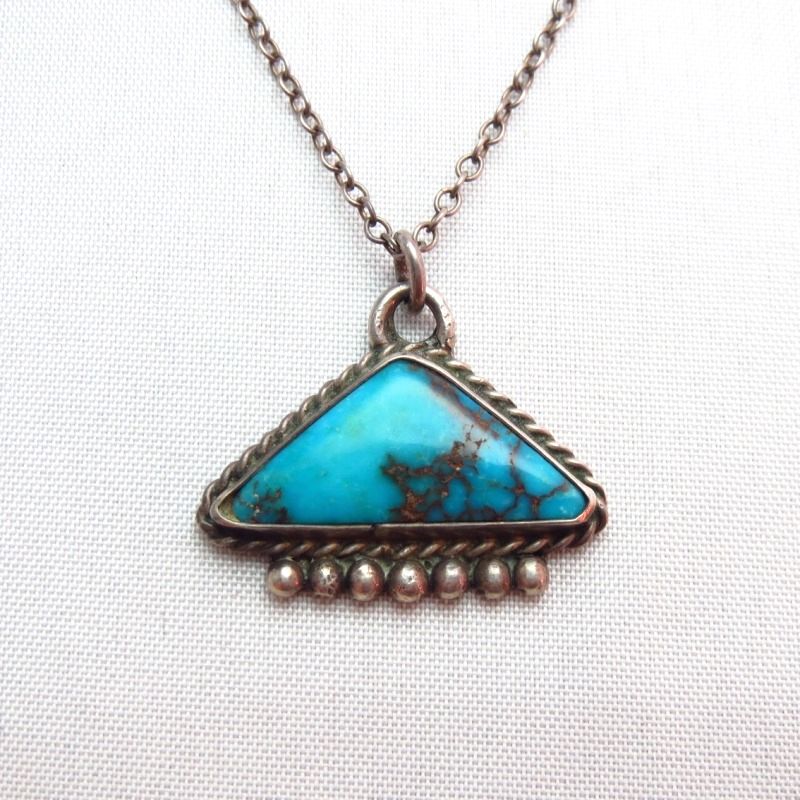 Vintage Triangle Fob Necklace w/Bisbee TQ  c.1940