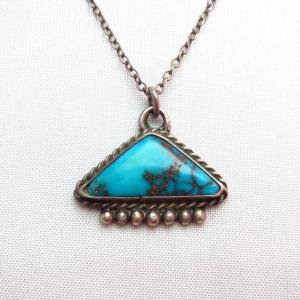 Vintage Triangle Fob Necklace w/Bisbee TQ  c.1940