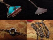 Vintage Triangle Fob Necklace w/Bisbee TQ  c.1940