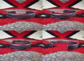 Vintage Navajo Rope Stamped Silver Cuff Bracelet c.1950