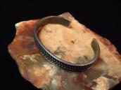Vintage Navajo Rope Stamped Silver Cuff Bracelet c.1950