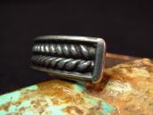 Vintage Navajo Rope Stamped Silver Cuff Bracelet c.1950