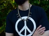 Vtg Navajo Stamped Bead w/Squash Blossom Necklace c.1960～