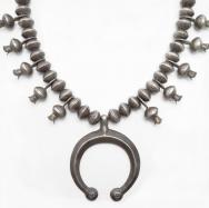 Vtg Navajo "Dime Coin" Squash Blossom Naja Necklace c.1960～