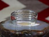 Vintage Zuni 5 Row Rect. Gem Turquois Cuff in Silver c.1945～