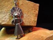 Vintage Silver Small Indian Fob Necklace  c.1940