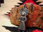 Vintage Silver Small Indian Fob Necklace  c.1940