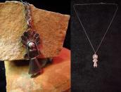 Vintage Silver Small Indian Fob Necklace  c.1940