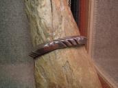 Vintage Engraving Heavy TriangleWire Cuff  c.1970