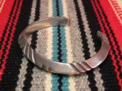 Vintage Engraving Heavy TriangleWire Cuff  c.1970