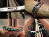 Vintage Zuni or Navajo Ingot Silver Cuff w/11TQ