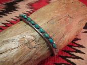 Vintage Zuni or Navajo Ingot Silver Cuff w/11TQ