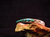 Vintage Zuni or Navajo Ingot Silver Cuff w/11TQ