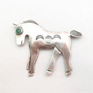 【UITA22】 [ON BOOK] Antique Pony or Horse Shape Pin  c.1945～