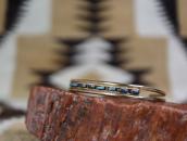 OLD Zuni 14K Gold & NeedlePoint Turquoise Cuff c.1975～ ➁