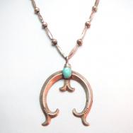 Vintage Silver Bead Necklace w/Cast Naja  c.1960～