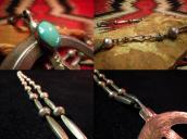 Vintage Silver Bead Necklace w/Cast Naja  c.1960～