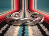 Vintage Heavy 2 Twisted Silver Wire Cuff  c.1950～