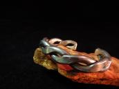 Vintage Heavy 2 Twisted Silver Wire Cuff  c.1950～