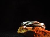 Vintage Heavy 2 Twisted Silver Wire Cuff  c.1950～