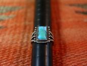 Atq Navajo Split Shank Ring w/Rectangular Turquoise c.1940～