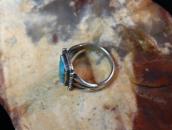 Atq Navajo Split Shank Ring w/Rectangular Turquoise c.1940～