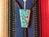 Vintage Zuni Inley Turquoise Bolo c.1960