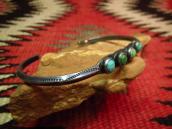 Antique Stamped Triangle Wire Cuff w/4TQ c.1930