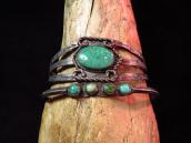 Antique Stamped Triangle Wire Cuff w/4TQ c.1930