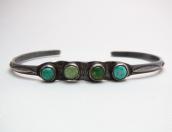 Antique Stamped Triangle Wire Cuff w/4TQ c.1930