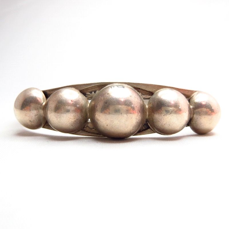 Vintage 【Bell】Concho Patched Silver Cuff Bracelet  c.1940～