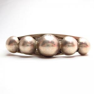 Vintage 【Bell】Concho Patched Silver Cuff Bracelet  c.1940～