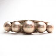 Vintage 【Bell】Concho Patched Silver Cuff Bracelet  c.1940～