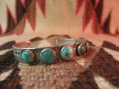 Antique stamped INGOT Cuff with Turquoise c.1920