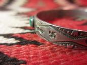 Antique stamped INGOT Cuff with Turquoise c.1920