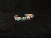 Antique stamped INGOT Cuff with Turquoise c.1920