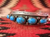 Vintage Cuff with Five Lone Mount Turquoise c.1950