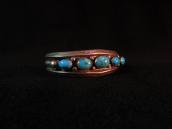 Vintage Cuff with Five Lone Mount Turquoise c.1950