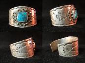 Antique Thunderbird stamped Wide Cuff  c.1930