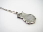 Vtg Zuni Multi-Stone Inlay Thunderbird Fob Necklace  c.1940～