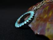 Vtg Zuni "Dishta Style" Inlay Circle Top Necklace  c.1950～