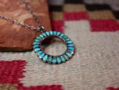 Vtg Zuni "Dishta Style" Inlay Circle Top Necklace  c.1950～